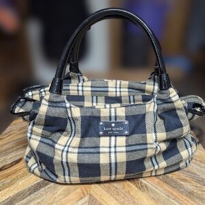 Kate Spade Satchel Bag Shiny Black Patent Handles And Pulls